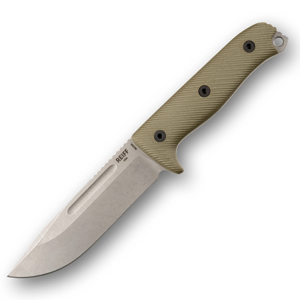 Reiff Knives VICON CPM MagnaCut Stonewash OD Green G10 1