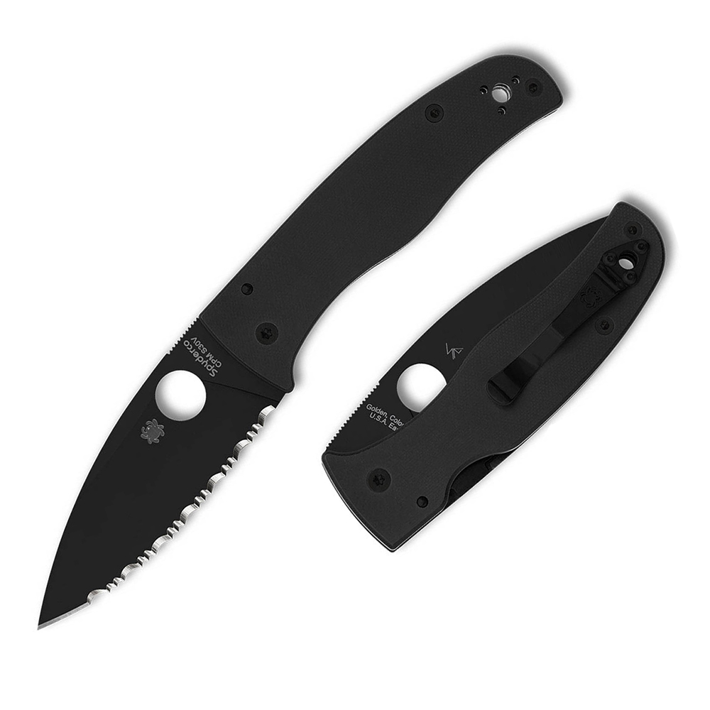 Spyderco Bodacious S30V Black DLC Serrated Blade Black G10 C263GSBK 3