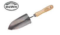 Кована сератирана лопатка DeWit Serrated Trowel 'Welldone' with 14cm handle 3344