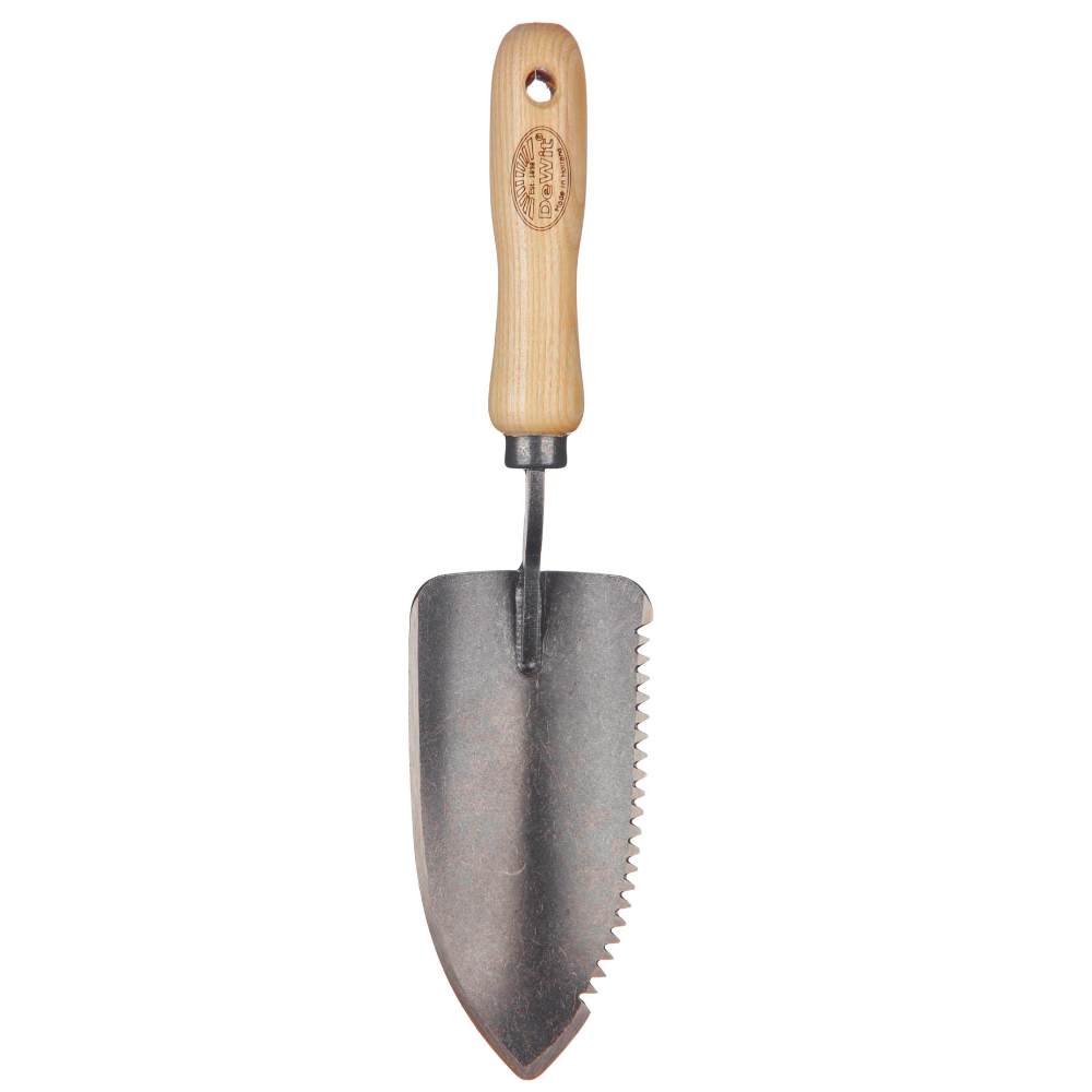 Кована сератирана лопатка DeWit Serrated Trowel 'Welldone' with 14cm handle 3344 1