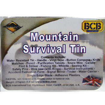 BCB Комплект за оцеляване  Mountain Survival Tin 2