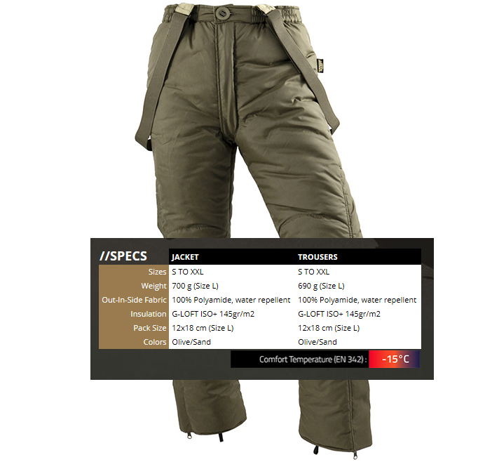 Панталони Carinthia G-Loft Reversible Trousers 1