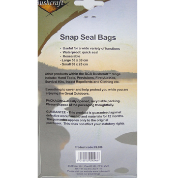 BCB водоустойчиви торбички с цип  Snap Seal Bags 4