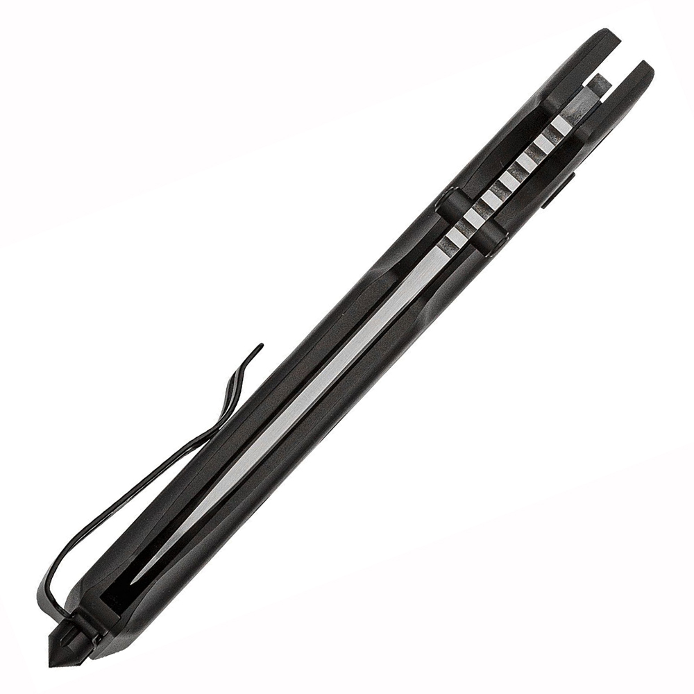 Boker Plus Thunder Storm AUS-8 Satin Blade Black Aluminum Handles Button Lock 01BO790 4